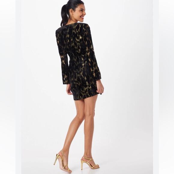 Bardot Ariela Mini Dress in Lurex Leo XS - Picture 2 of 11